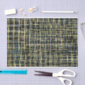 Gelbes Gitter Linien Art Muster Seidenpapier (Handwerk)