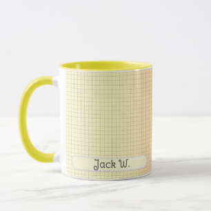 Gelbes Gittermuster Stilvoll Moderne Tasse