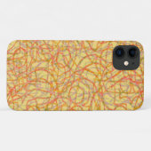 Gelbes Gliedermuster Case-Mate iPhone Hülle (Rückseite (Horizontal))