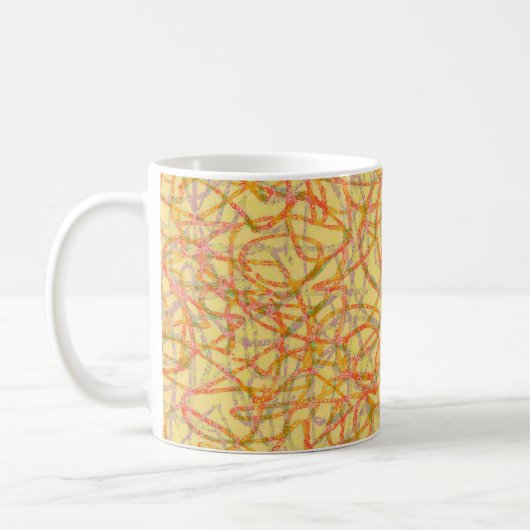 Gelbes Gliedermuster Kaffeetasse (Links)
