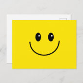 Gelbes Glück lächelnd Gesicht Postkarte (Vorne/Hinten)