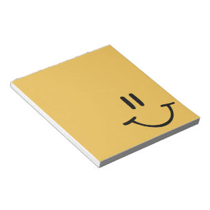 Gelbes glückliches Gesicht Notizblock