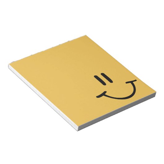 Gelbes glückliches Gesicht Notizblock (angewinkelt)