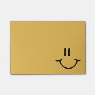 Gelbes glückliches Gesicht Post-it Klebezettel