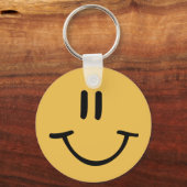 Gelbes glückliches Gesicht Schlüsselanhänger (Vorderseite)