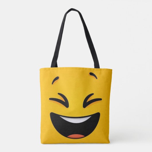 Gelbes glückliches Gesicht Tasche (Rückseite)