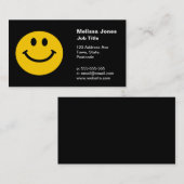 Gelbes glückliches Gesicht Visitenkarte (Vorne/Hinten)