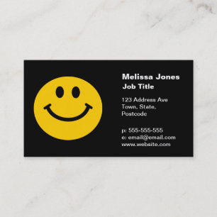 Gelbes glückliches Gesicht Visitenkarte