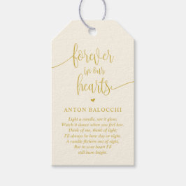 Gelbes Gold, Gedächtniskerze, Beerdigungsservice-T Geschenkanhänger