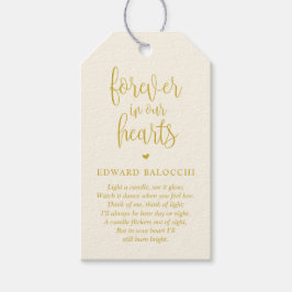 Gelbes Gold, Gedächtniskerze, Beerdigungsservice-T Geschenkanhänger