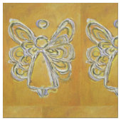 Gelbes Gold Guardian Engel Kunststoffe Stoff (Nahaufnahme)