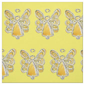 Gelbes Gold Guardian Engel Kunststoffe Stoff (Muster)