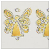 Gelbes Gold Guardian Engel Kunststoffe Stoff (Nahaufnahme)