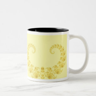 Gelbes Gold Herz Zweifarbige Tasse