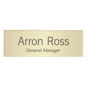 Gelbes Gold Mitarbeiter Magnetname Tag Abzeichen Namenschild (Vorderseite)