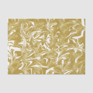 Gelbes Gold & Schwarzer Eleganter Glam Marmor Stru Seidenpapier