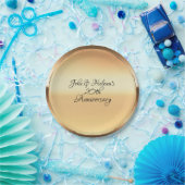 Gelbes Gold Shine Personalisiertes kundenspezifisc Pappteller (Party)