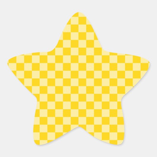 Gelbes Gold überprüft Stern-Aufkleber (Vorderseite)
