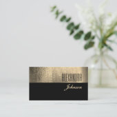 Gelbes Gold und Schwarz Einfaches Elegantes Berufl Visitenkarte (Stehend Vorderseite)