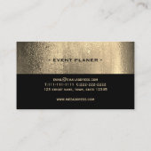 Gelbes Gold und Schwarz Einfaches Elegantes Berufl Visitenkarte (Rückseite)