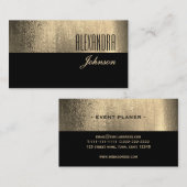 Gelbes Gold und Schwarz Einfaches Elegantes Berufl Visitenkarte (Vorne/Hinten)