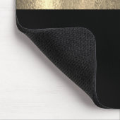 Gelbes Gold und schwarzer einfacher Name Mousepad (Ecke)