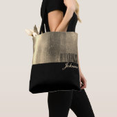 Gelbes Gold und schwarzer einfacher Name Tasche (Von Nahem)