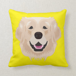 Gelbes golden retriever kissen