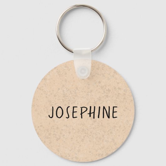 Gelbes Golden Retriever Niedlich Cartoon Dog Portr Schlüsselanhänger (Rückseite)