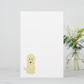 Gelbes Goldendoodle-Doodle-Design Briefpapier (Stehend Vorderseite)