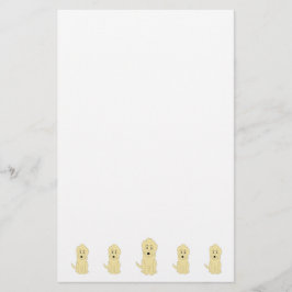 Gelbes Goldendoodle-Hund-Design Briefpapier