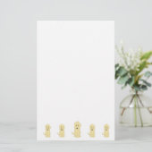 Gelbes Goldendoodle-Hund-Design Briefpapier (Stehend Vorderseite)