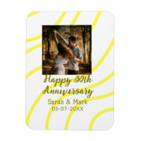 Gelbes goldenes Foto 30. Hochzeitstag Name