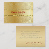 Gelbes goldfarbenes Muster Abstrakt Visitenkarte (Vorne/Hinten)