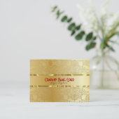 Gelbes goldfarbenes Muster Abstrakt Visitenkarte (Stehend Vorderseite)