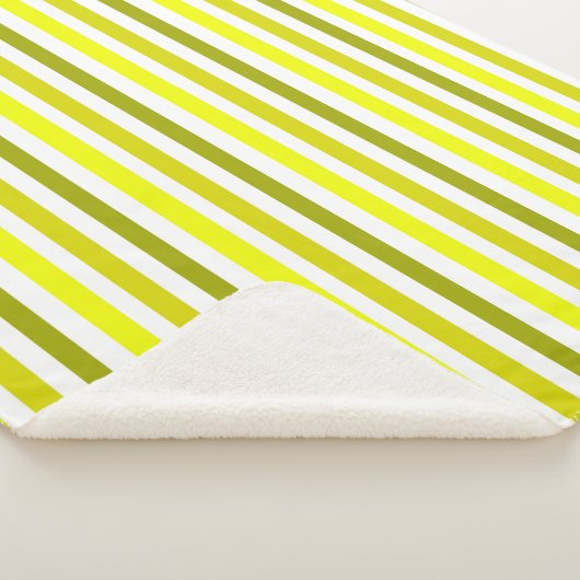 Gelbes Goldstreifen Sherpa Blanket Sherpadecke (3/4)