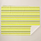 Gelbes Goldstreifen Sherpa Blanket Sherpadecke (Vorderseite (Horizontal))