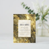 Gelbes Goldtopaz-Edelstein-Brautparty Einladung (Stehend Vorderseite)