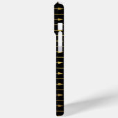 Gelbes Gradient- und Schwarz-Pfeile-Muster Case-Mate iPhone Hülle (Rückseite / Links)