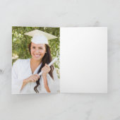 Gelbes Graduate Foto Arch Bold Abschluss Ankündigung (Innenseite)