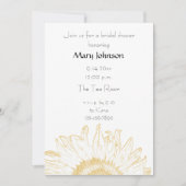 Gelbes grafisches Sonnenblumen-Brautparty Einladung (Vorderseite)