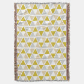Gelbes graues geometrisches Muster Decke (Vorderseite Vertikal)