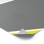 Gelbes graues geometrisches Muster Poster (Ecke)
