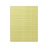 Gelbes großes Graph Paper Notizblock (Rotiert)