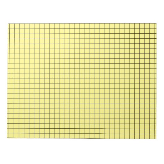 Gelbes großes Graph Paper Notizblock (Vorderseite)