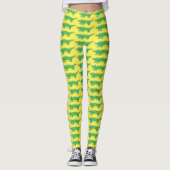Gelbes Grün Gator Alligator Krokodil Krokyle Tier Leggings (Vorderseite)