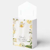 Gelbes grünes Blumentee Party Babyduschpapier Geschenkschachtel (Geöffnet)