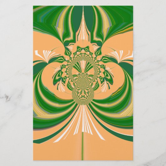 Gelbes grünes Design. Briefpapier (Vorderseite)