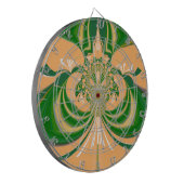 Gelbes grünes Design. Dartscheibe (Vorderseite Links)