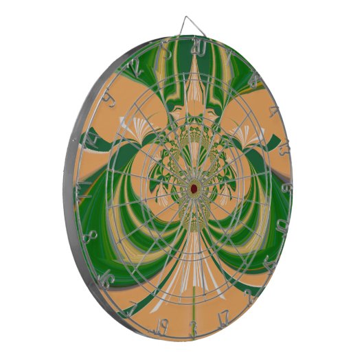 Gelbes grünes Design. Dartscheibe (Vorderseite Links)
